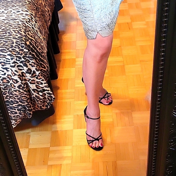 Gold Brocade Pencil Skirt, The Limited, 14 - Picture 5 of 14